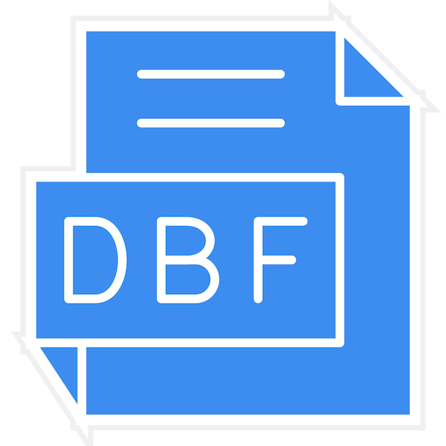 Diseño vectorial Estilo de icono DBF