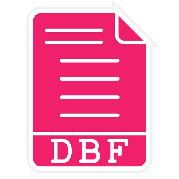 Diseño vectorial Estilo de icono DBF