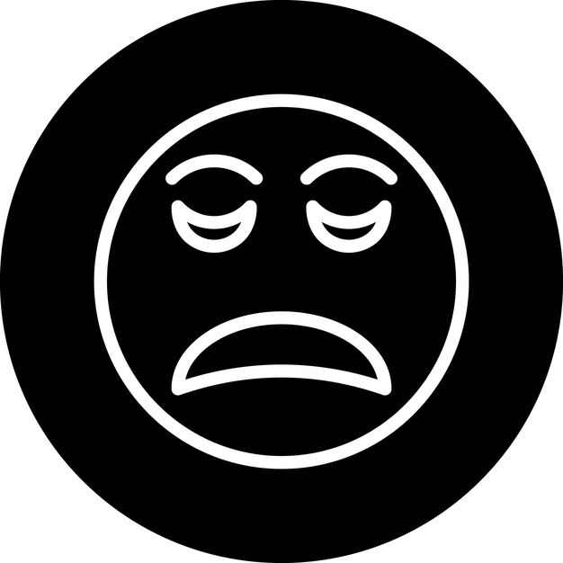 Diseño vectorial estilo de icono decepcionado