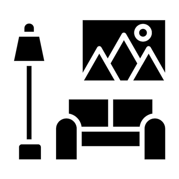 Diseño vectorial de estilo de icono de decoración para el hogar