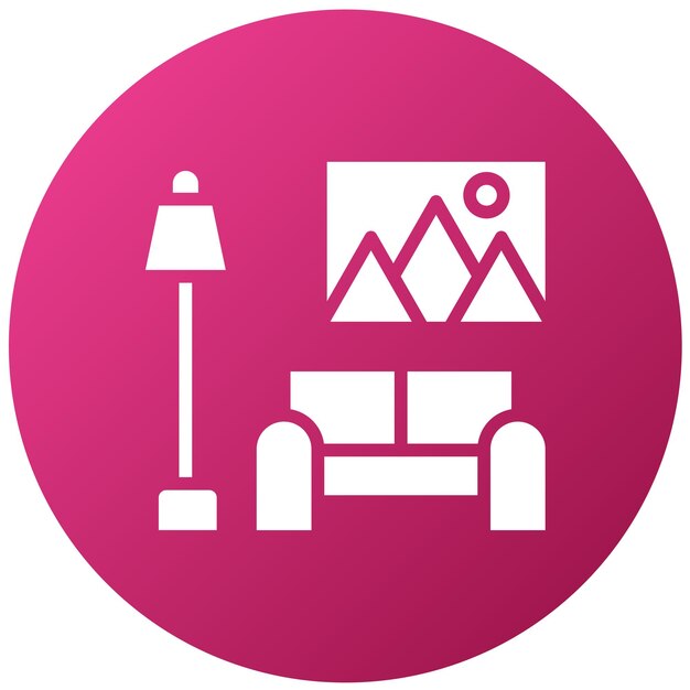 Diseño vectorial de estilo de icono de decoración para el hogar