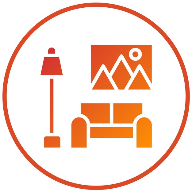 Diseño vectorial de estilo de icono de decoración para el hogar