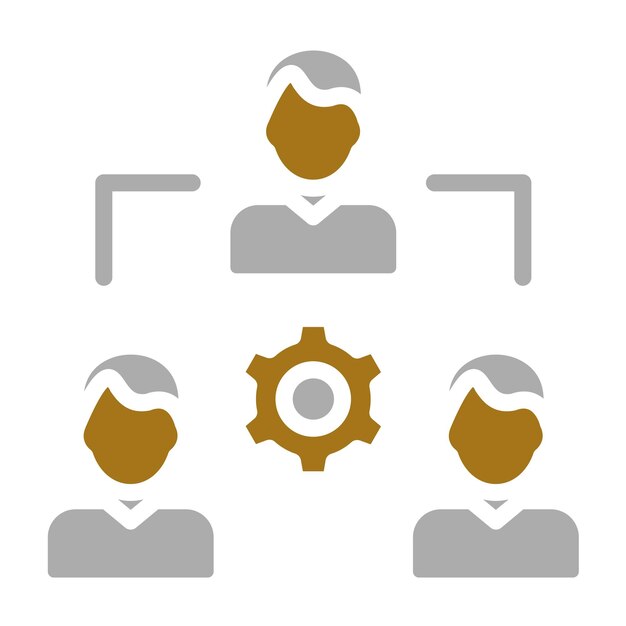 Diseño vectorial Estilo del icono de delegación de tareas