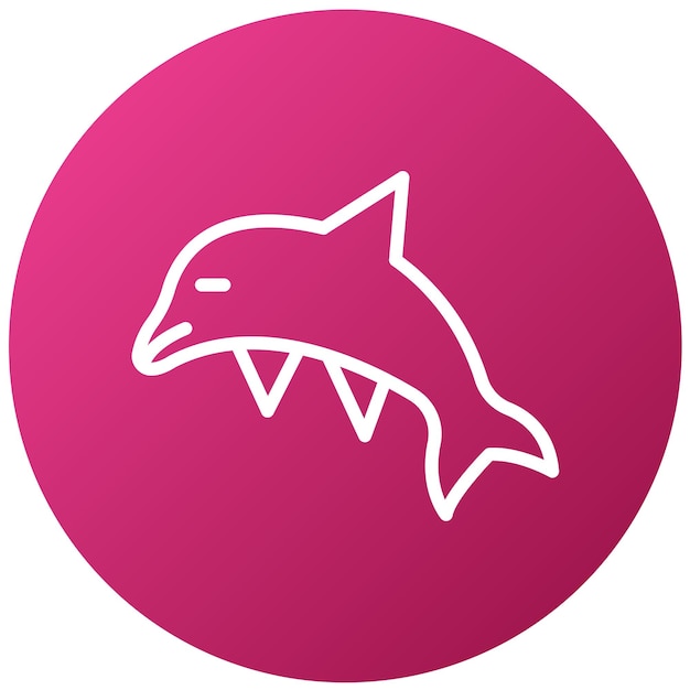 Diseño vectorial Estilo del icono del delfín
