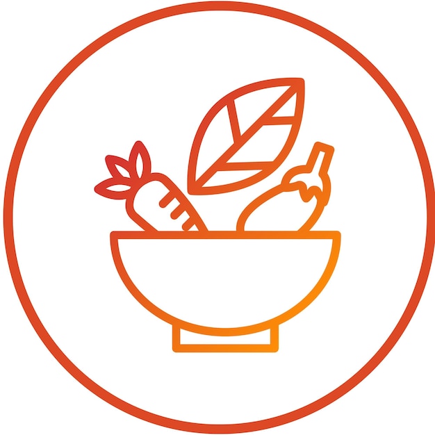 Diseño vectorial Estilo de icono de las delicias de las hierbas