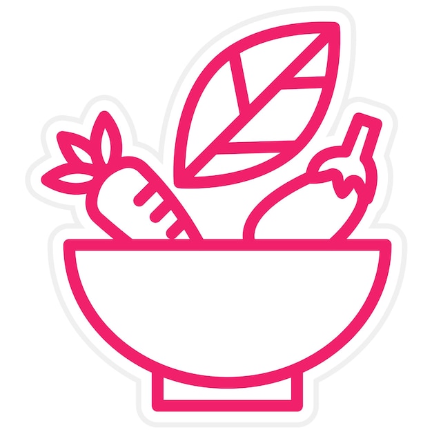 Diseño vectorial Estilo de icono de las delicias de las hierbas