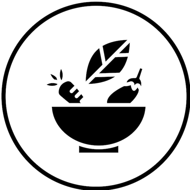Diseño vectorial Estilo de icono de las delicias de las hierbas