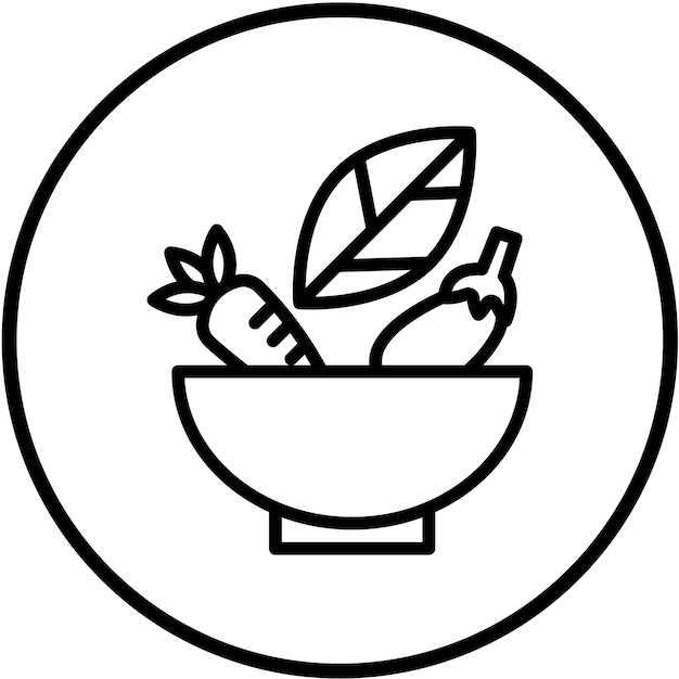 Diseño vectorial Estilo de icono de las delicias de las hierbas