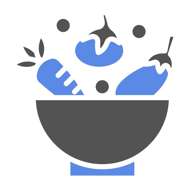 Diseño vectorial estilo de icono de delicias veganas