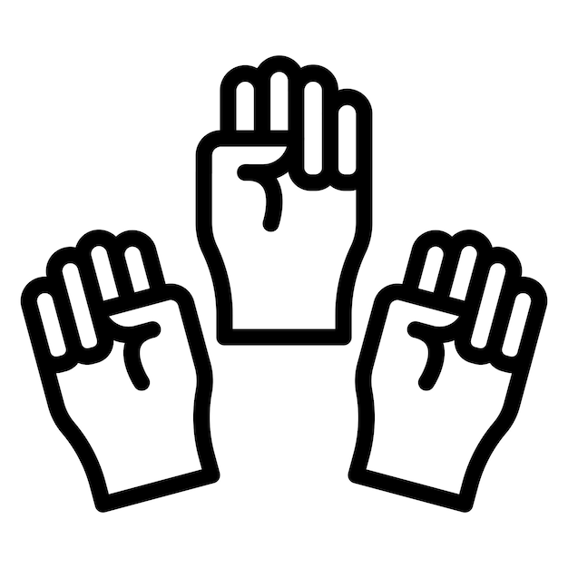Diseño vectorial de estilo de icono de democracia