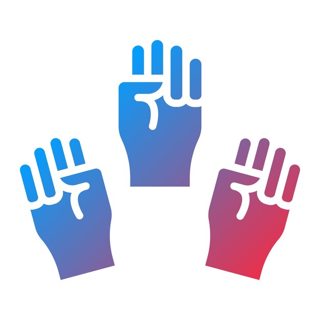Diseño vectorial de estilo de icono de democracia