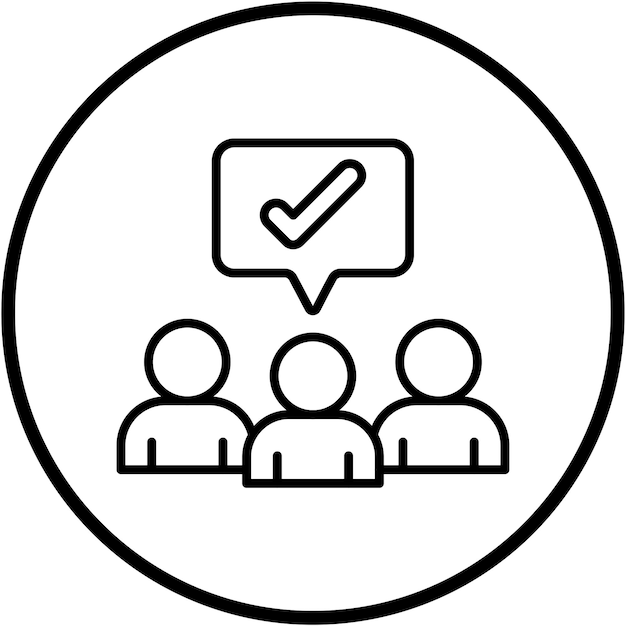 Diseño vectorial de estilo de icono de democracia
