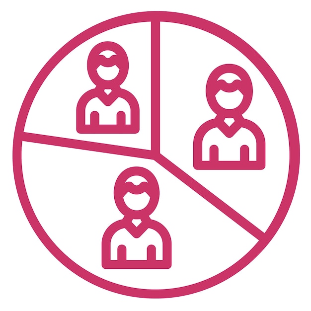Diseño vectorial Estilo del icono demográfico