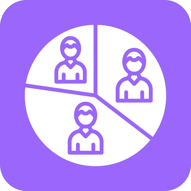 Diseño vectorial Estilo del icono demográfico