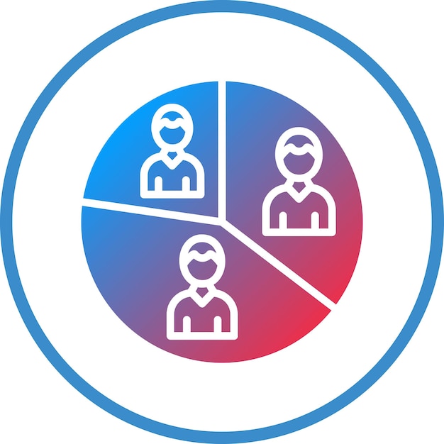 Diseño vectorial Estilo del icono demográfico