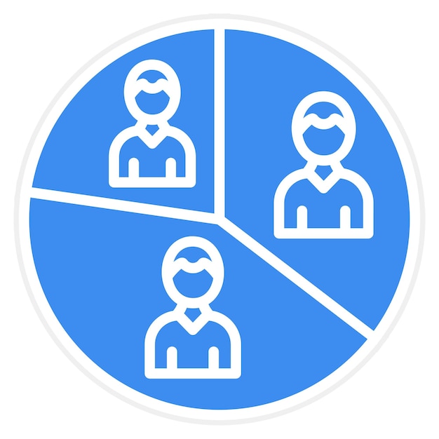 Diseño vectorial Estilo del icono demográfico
