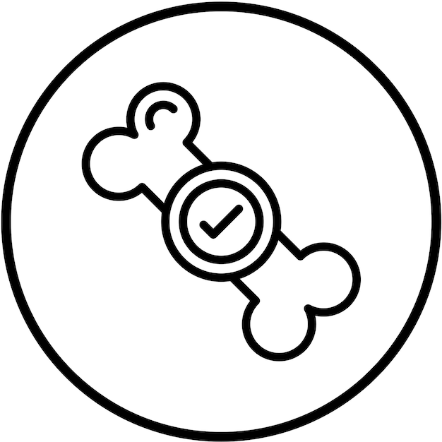 Diseño vectorial Estilo del icono de densidad ósea