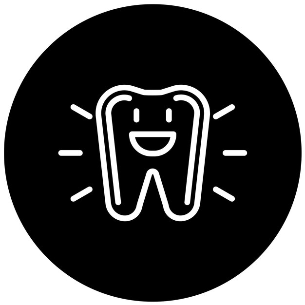 Vector diseño vectorial estilo del icono del dentista pediátrico