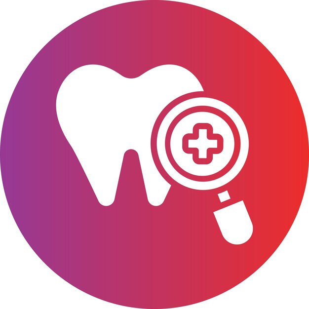 Diseño vectorial del estilo del icono del dentista
