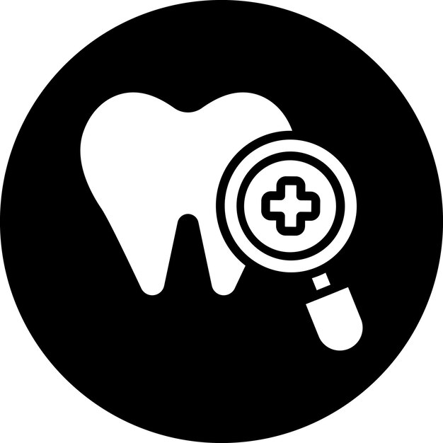 Diseño vectorial del estilo del icono del dentista