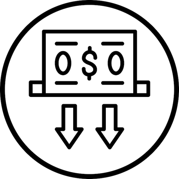 Diseño vectorial Estilo del icono de depósito
