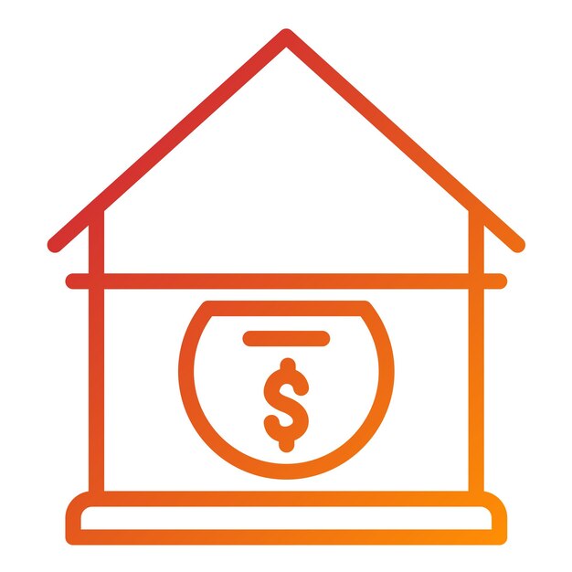Diseño vectorial Estilo del icono de depósito