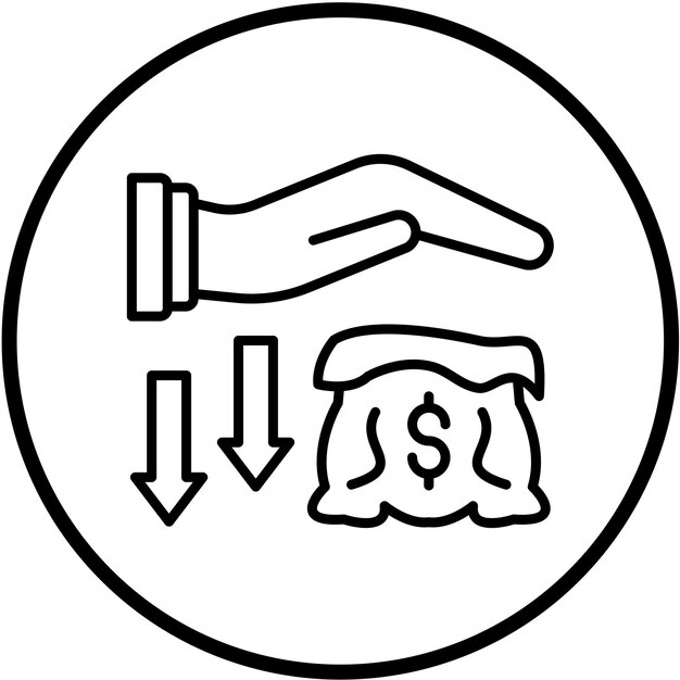 Diseño vectorial Estilo del icono de depósito