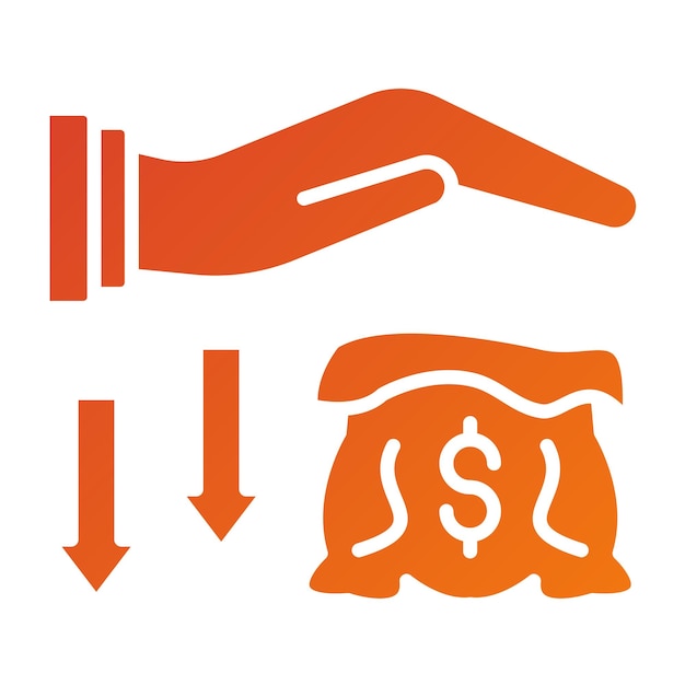 Diseño vectorial Estilo del icono de depósito