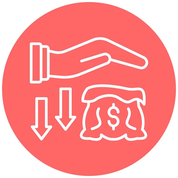 Diseño vectorial Estilo del icono de depósito