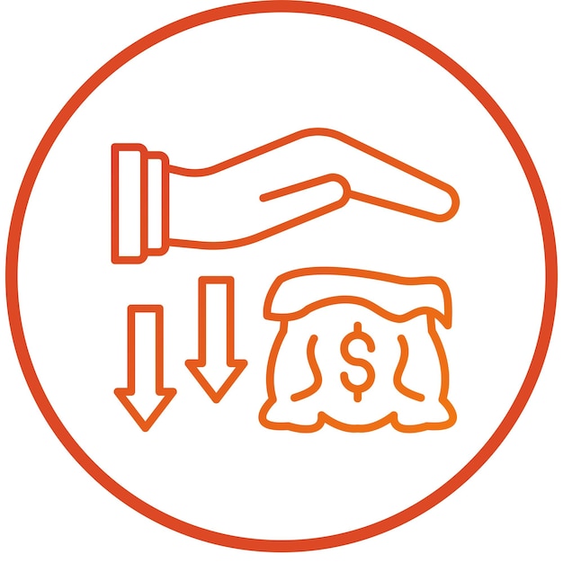 Diseño vectorial Estilo del icono de depósito