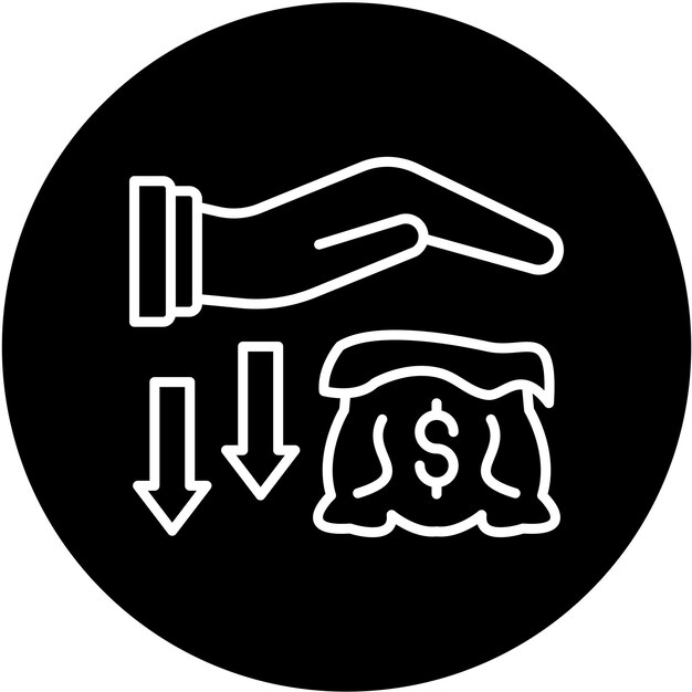 Diseño vectorial Estilo del icono de depósito