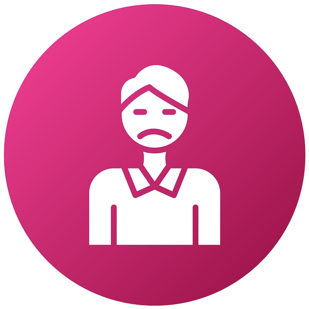 Diseño vectorial Estilo del icono de depresión