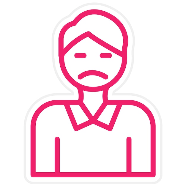 Diseño vectorial Estilo del icono de depresión