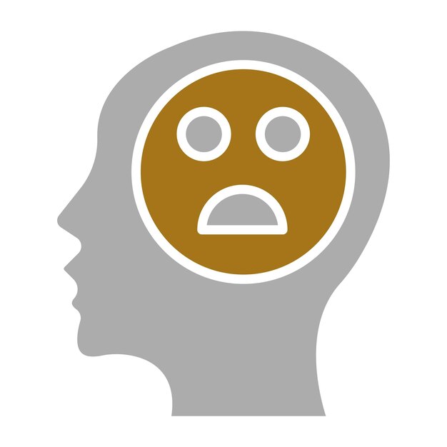 Diseño vectorial Estilo del icono de depresión