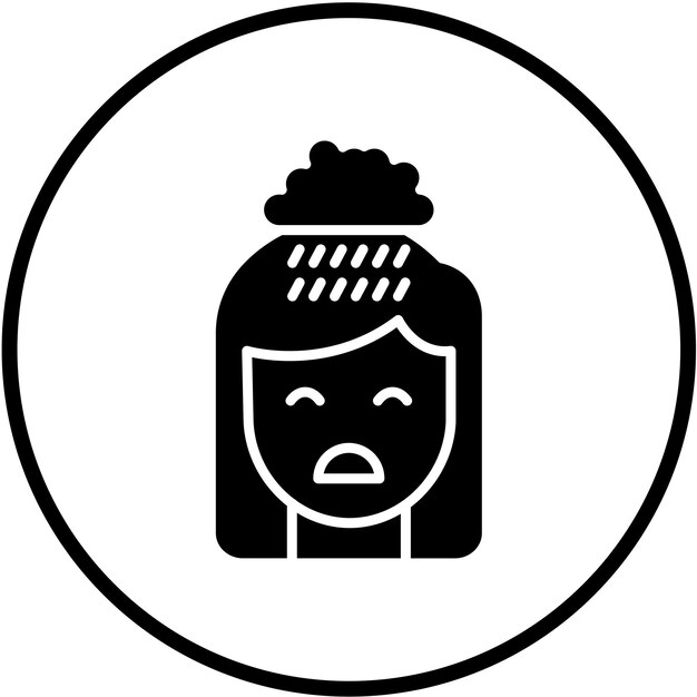 Diseño vectorial Estilo del icono de depresión
