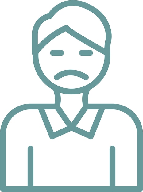 Diseño vectorial Estilo del icono de depresión