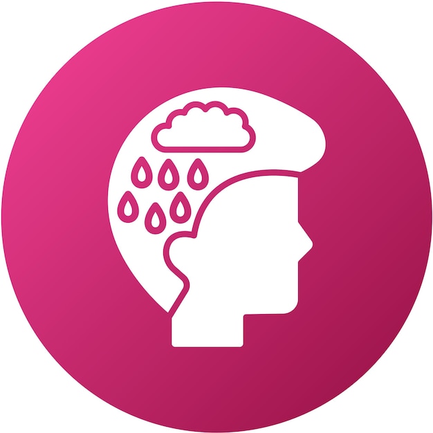 Diseño vectorial Estilo del icono de depresión