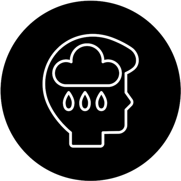 Diseño vectorial de estilo de icono deprimido