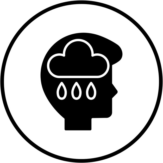 Diseño vectorial de estilo de icono deprimido