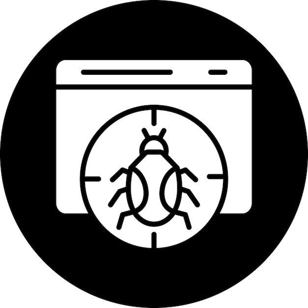 Diseño vectorial Estilo del icono de depuración