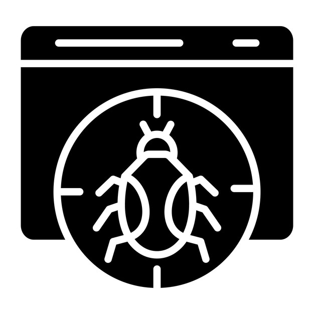 Diseño vectorial Estilo del icono de depuración