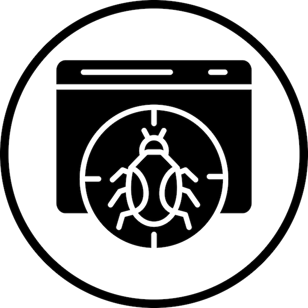 Diseño vectorial Estilo del icono de depuración