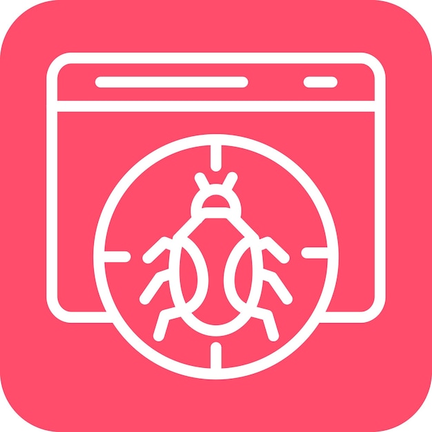 Diseño vectorial Estilo del icono de depuración