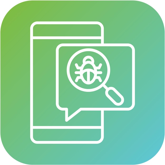Diseño vectorial Estilo del icono de depuración