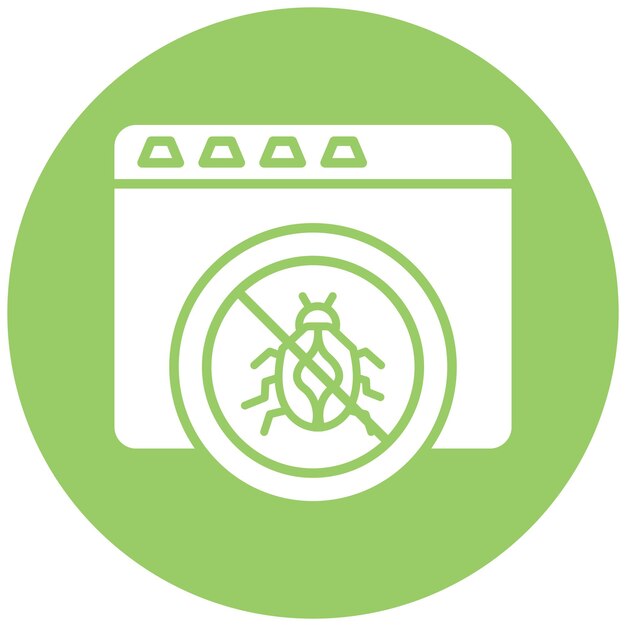 Diseño vectorial Estilo del icono de depuración