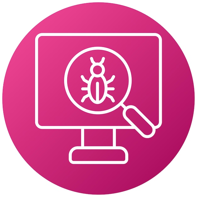 Diseño vectorial Estilo del icono de depuración