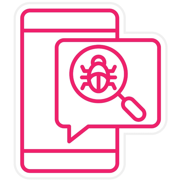 Diseño vectorial Estilo del icono de depuración