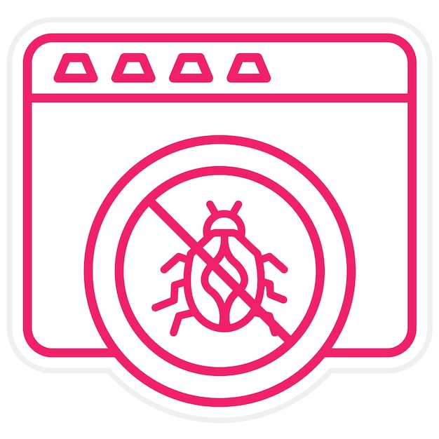 Diseño vectorial Estilo del icono de depuración