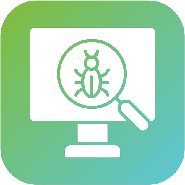 Diseño vectorial Estilo del icono de depuración