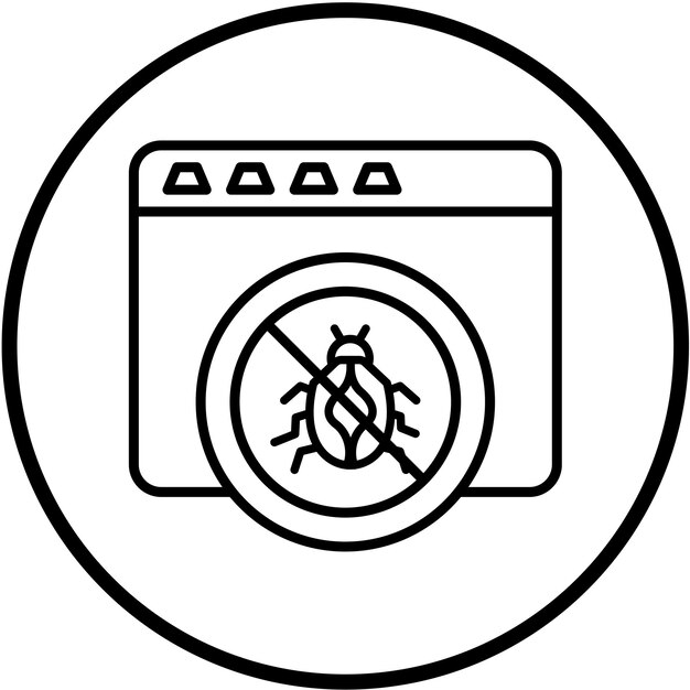 Diseño vectorial Estilo del icono de depuración